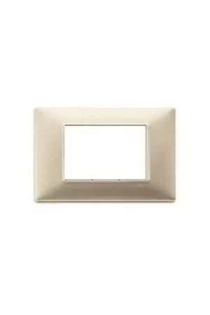 Occasione Imperdibile VIMAR PLANA PLACCA 3 MODULI TECNOPOLIMERO COLORE CHAMPAGNE OPACO 14653.22