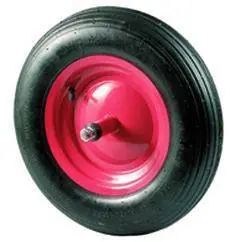 Prezzo Di Fabbrica RUOTA CARRIOLA PNEUMATICA PERNO LUNGO 17cm