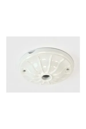 Rosone in pocellana bianco d.70x20mm 1 foro vintage illuminazione isol24 Nuovo Arrivo