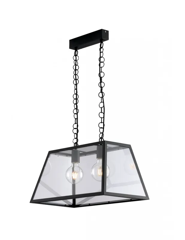 Sospensione lexington nero 2xe27 57x27x30cm Miglior Prezzo
