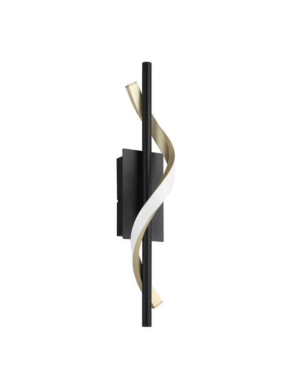 Applique a led moderno design nero e ottone GL1968 Nuova Collezione