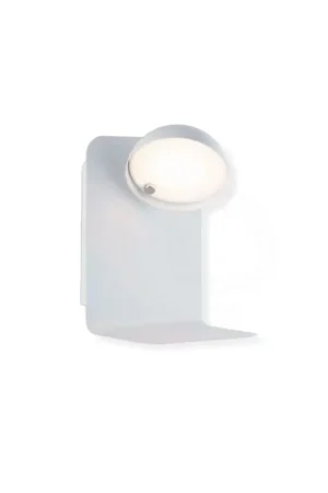 Applique con testa orientabile LED integrato ed entrata usb 2A in metallo goffrato bianco o nero. Non Perdere