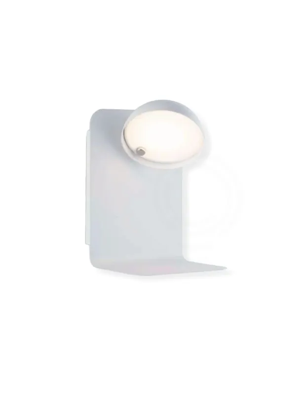 Applique con testa orientabile LED integrato ed entrata usb 2A in metallo goffrato bianco o nero. Non Perdere