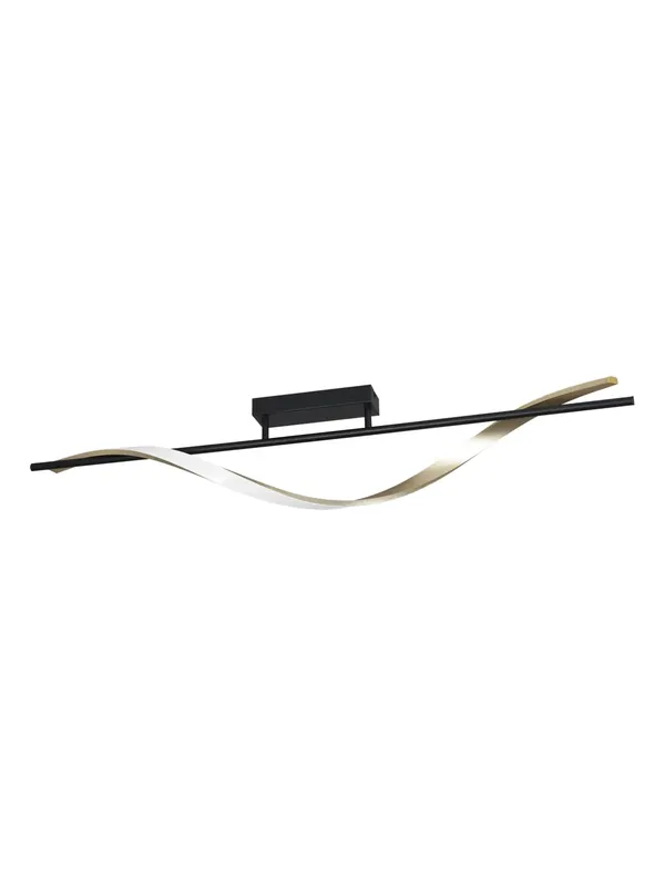 Offerta Plafoniera a led moderna design nero e ottone GL1966