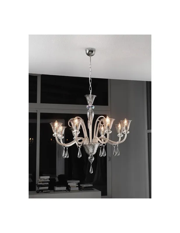 Novità Cangini & Tucci Anastasia 1154.8L lampadario classico per salone diametro 90 cm