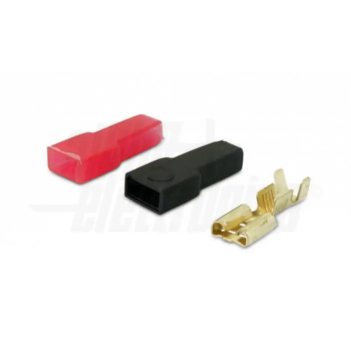 Compra Oggi Stesso Kit prese faston Alpha Elettronica per cavo da 1-2.5mm2 nero rosso - 22-40