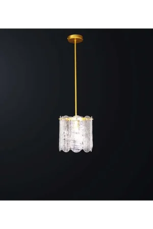 Lampadario contemporaneo in vetro fusione trasparente a 1 luce BGA 3627/20 Must-Have