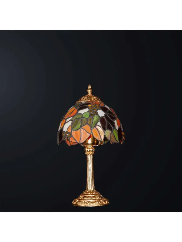 Lumetto lampada classica in ottone tiffany a 1 luce BGA 3623/lp Promozione Esclusiva