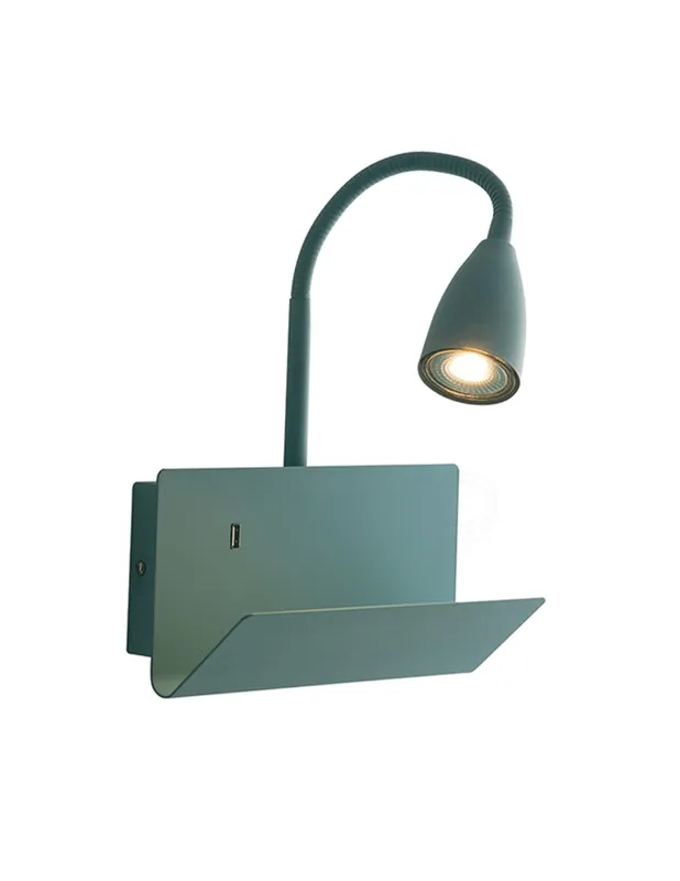 Solo Oggi Applique da parete serie Gulp Verve Usb 1X GU10 con porta documenti