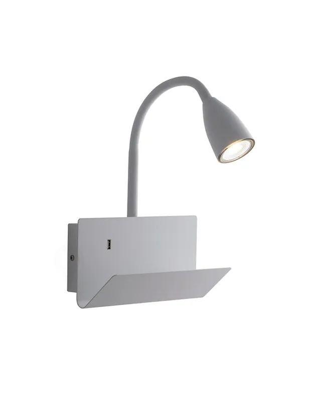 Compra Oggi Stesso Applique Gulp Bianco Usb 1xGU10 23X49X27cm