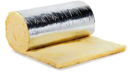 Materassino in lana vetro rivestito con alluminio spessore 5 cm larghezza 120cm Esclusivo