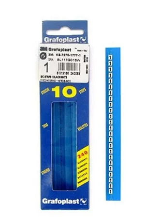 Bestseller Portasegnacavo lettera W adesivo BL117GWWBW 10 stecche 3M