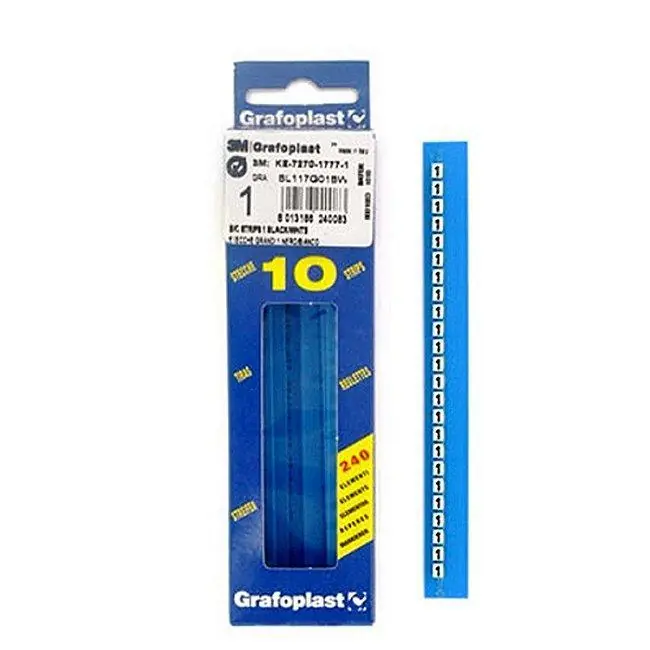 Bestseller Portasegnacavo lettera W adesivo BL117GWWBW 10 stecche 3M