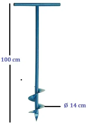 Reso Gratuito Trivella manuale per posa pali Ø 20 cm per installazione di recinzioni e pali