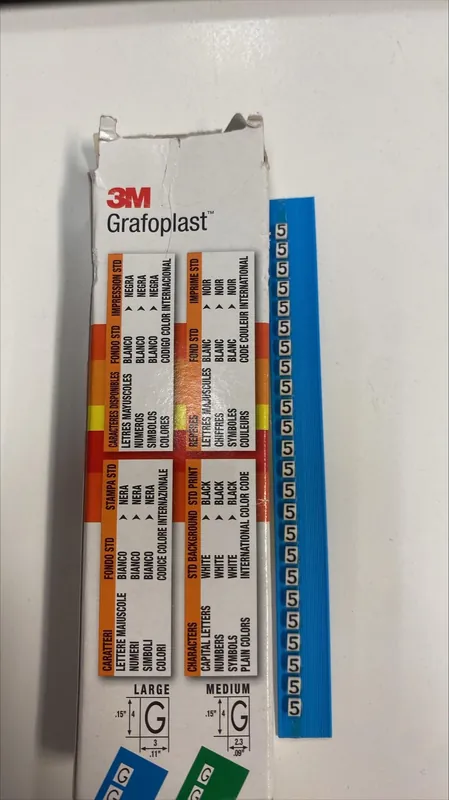 Soddisfatti O Rimborsati Stecche segnaletiche numero 5 BL117G05BW 3M Grafoplast