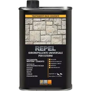 Non Perdere Impermeabilizzante idrorepellente universale Repel 1000 ml per Esterni mattoni facciavista, cemento