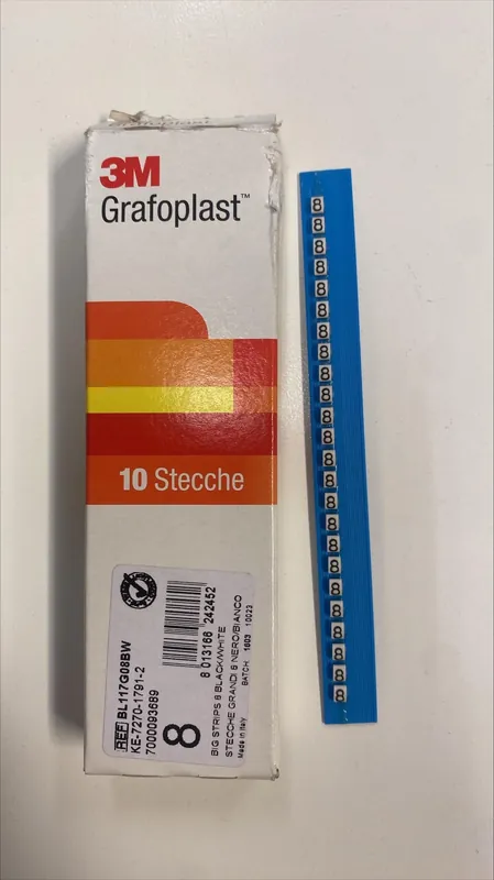 Vendita Finale Strisce segnaletiche adesive N. 8 BL117G08BW 3M Grafo