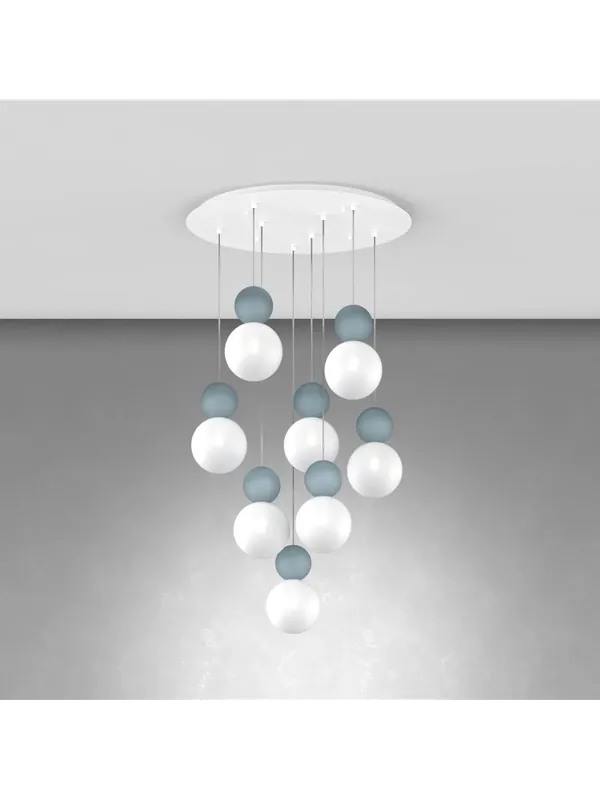 Subito Disponibile Lampadario moderno design con sfera colorata 8 luci tpl 1079
