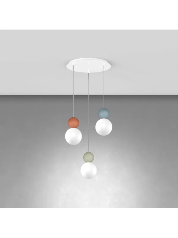 Direttamente Dal Produttore Lampadario moderno design con sfera colorata 3 luci tpl 1075