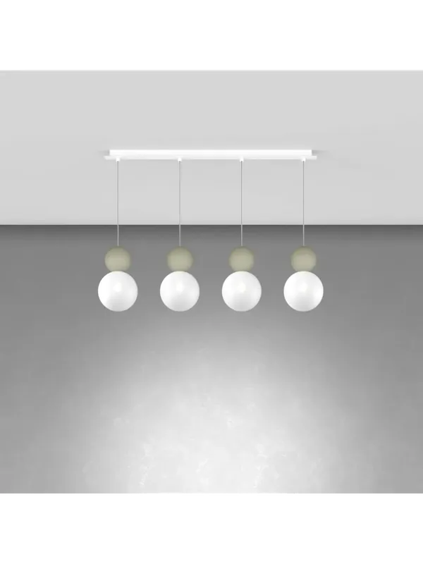 Lampadario a sospensione moderno design con sfera colorata 4 luci tpl 1074 Vendita Finale