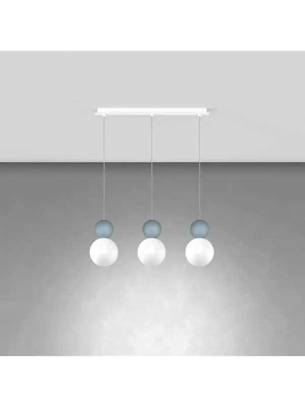 Prezzo Di Fabbrica Lampadario a sospensione moderno design con sfera colorata 3 luci tpl 1073