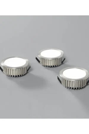 Faretti ad incasso kit 3 pezzi da 5w ciascuno colore nikel foro 60mm 3x400 lumen 4000k Prezzo Conveniente