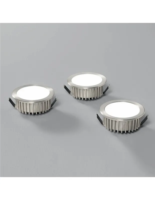 Faretti ad incasso kit 3 pezzi da 5w ciascuno colore nikel foro 60mm 3x400 lumen 4000k Prezzo Conveniente