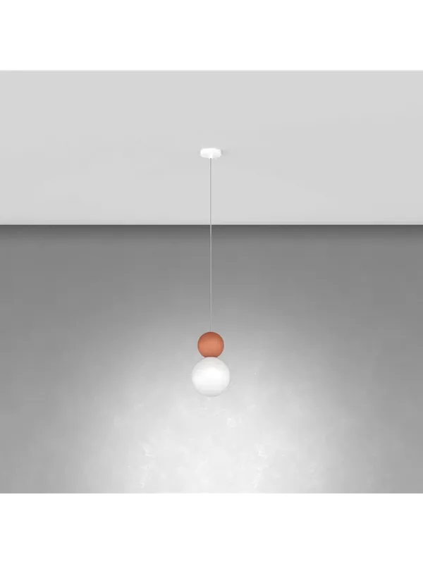Lampadario a sospensione moderno design con sfera colorata 1 luce tpl 1070 Di Tendenza