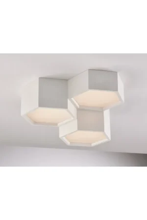 Nuova Collezione Plafoniera led vortex bianca 36w 3930lm cct 35x35x15cm