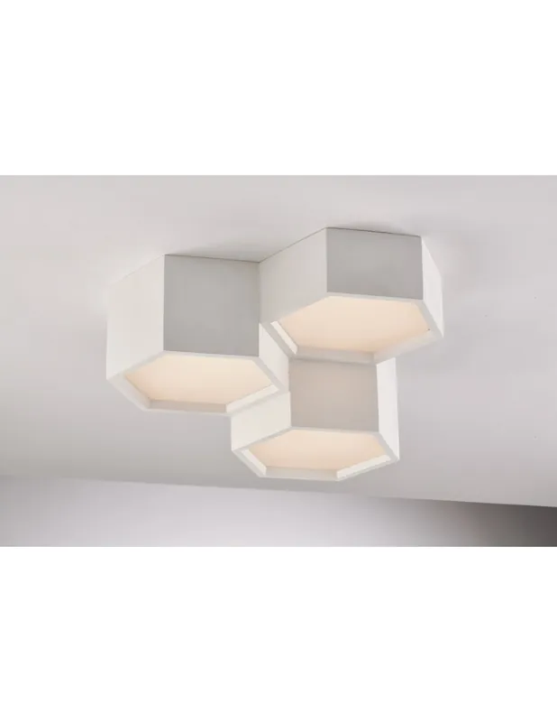 Nuova Collezione Plafoniera led vortex bianca 36w 3930lm cct 35x35x15cm