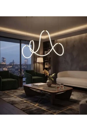 Compra Online Lampadario sospensione moderno a led tubo silicone modellabile BGA 3649-p