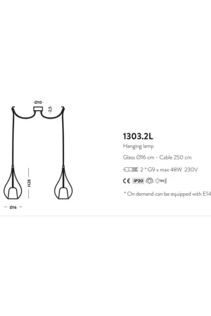 Ultimissimo Modello Cangini e Tucci Zoe 1303.2L lampadario moderno