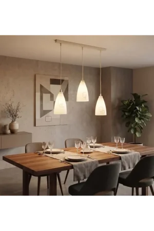 Lampadario a sospensione contemporaneo in metallo e vetro a 3 luci BGA 3643-st3 Quantità Limitata