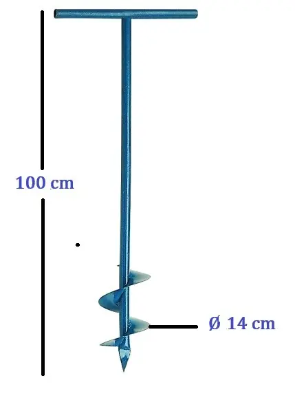 Promo Stagionale Trivella manuale per posa pali Ø 16 cm per installazione di recinzioni e pali