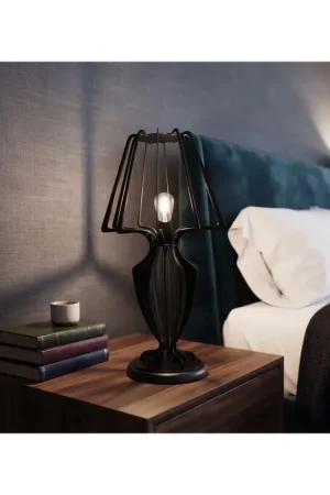 Lampada da tavolo lume moderno in metallo design nero BGA 3537-lg Affare