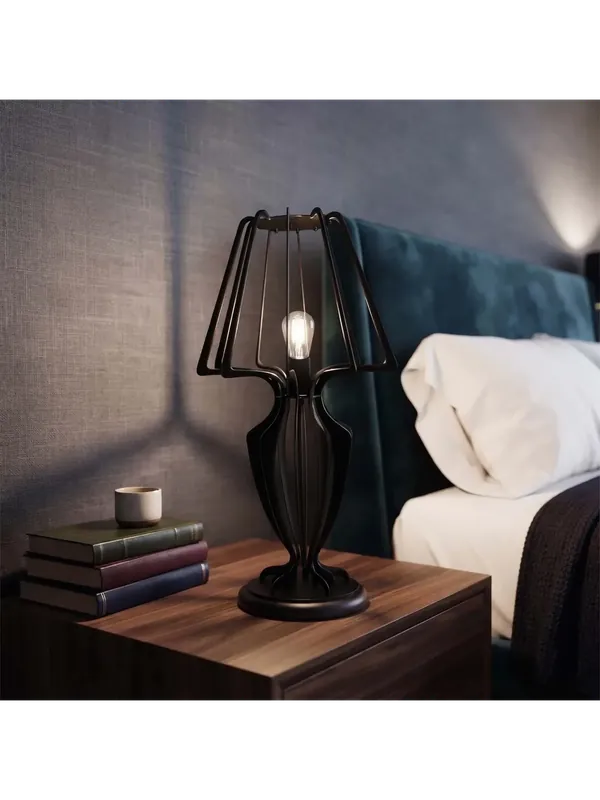 Lampada da tavolo lume moderno in metallo design nero BGA 3537-lg Affare