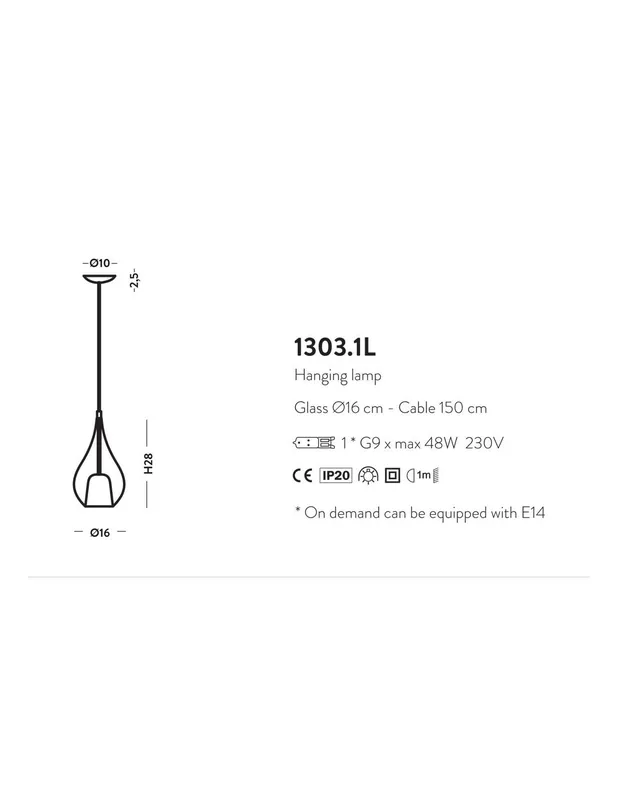 Offerta Del Giorno Cangini & Tucci Zoe 1303.1L sospensione moderna