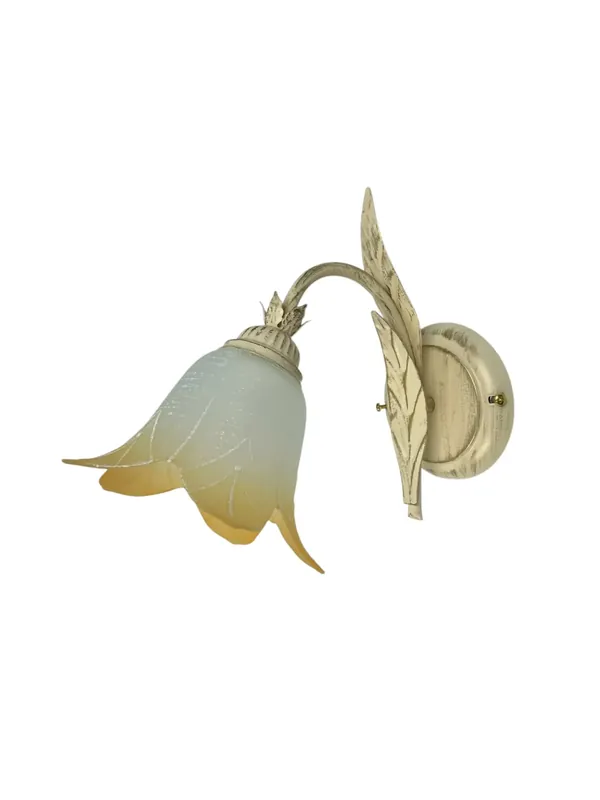 Promo Stagionale Applique in ferro battuto avorio e oro a 1 luce coll. Francy