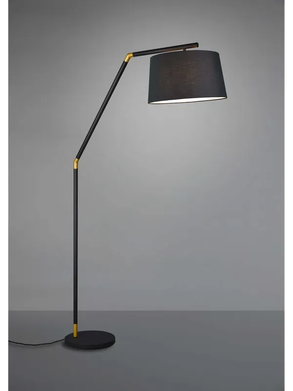 Piantana lampada da terra moderna nera e oro a 1 luce TR771 Prezzo Di Fabbrica