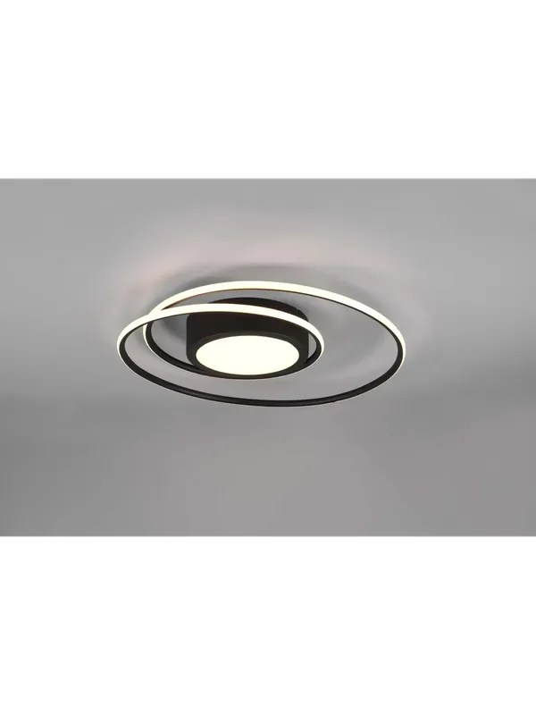 Solo Oggi Plafoniera moderna a led con telecomando design nero TR756