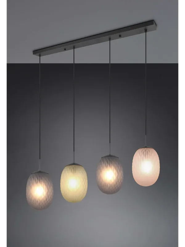 Occasione Imperdibile Lampadario a sospensione moderno in vetro multicolor 4 luci TR750