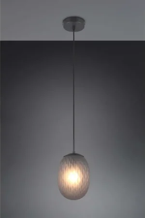 Acquista Ora Lampadario a sospensione moderno in vetro fumè a 1 luce TR748