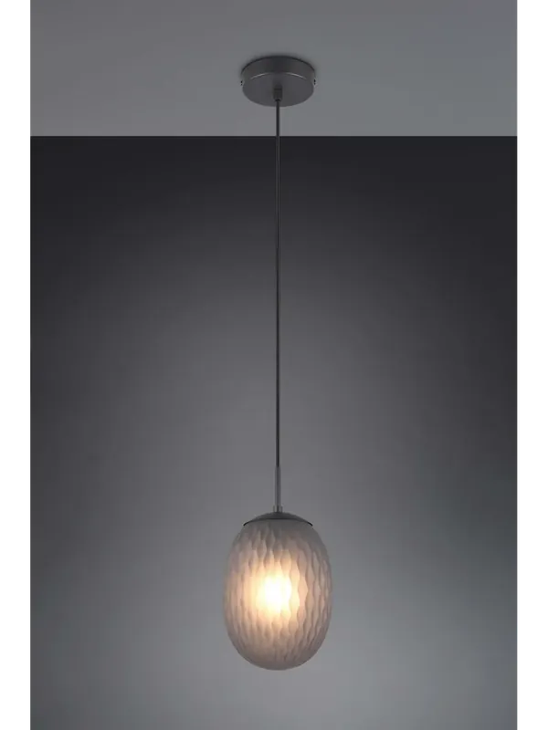 Acquista Ora Lampadario a sospensione moderno in vetro fumè a 1 luce TR748