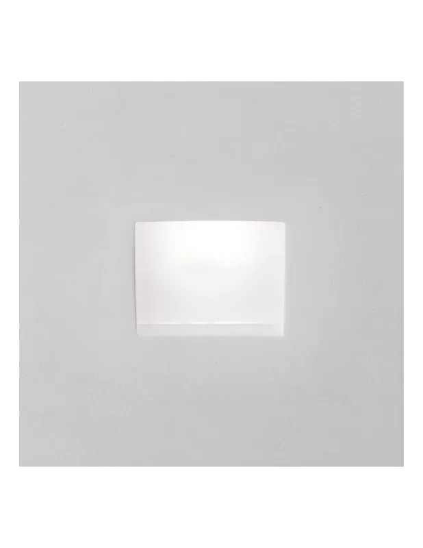 Promo Stagionale Rossini Luna 9833 faretto in gesso quadrato con vetro satinato