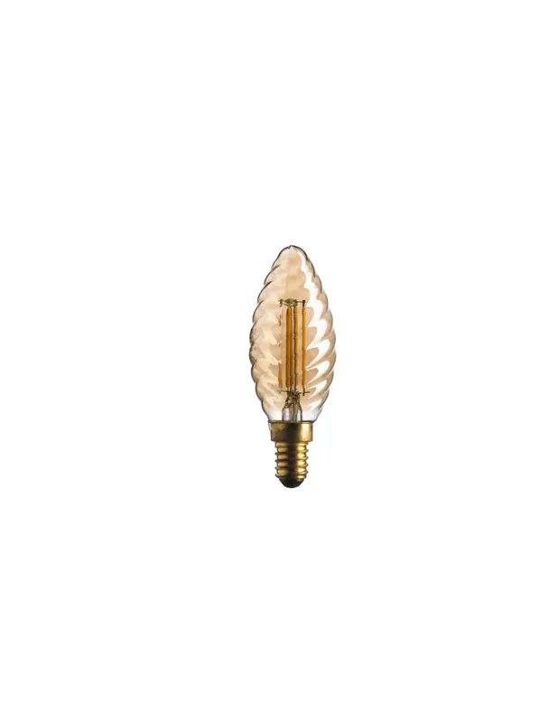 Esclusivo Lampada led tortiglione E14 ambra stik gold 4.5w 2500k 420lm