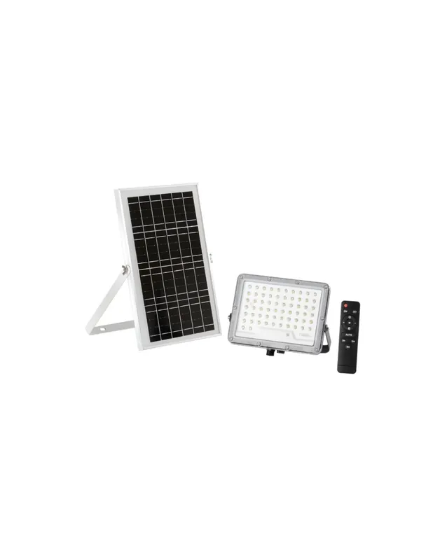 Proiettore 1800lm 4000k con pannello solare batteria 3.2v 15ah ip65 24 25x4 77x21 9cm Compra Online