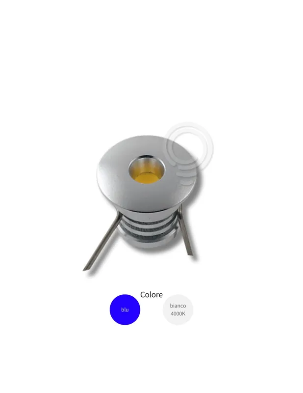 Mini faretto a incasso cielo stellato LED DC12V Bianco e Silver 0.2W Blu - Faretto Mini Incasso Prezzo Scontato