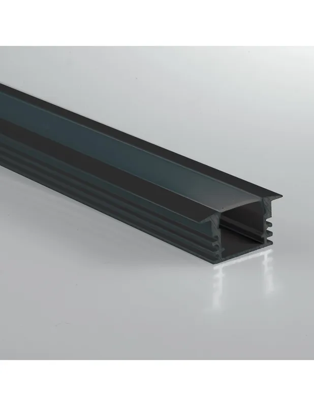 Profilo alluminio colore nero diffusore tappi staffette incluso 200x2,5x1,2cm Soddisfatti O Rimborsati