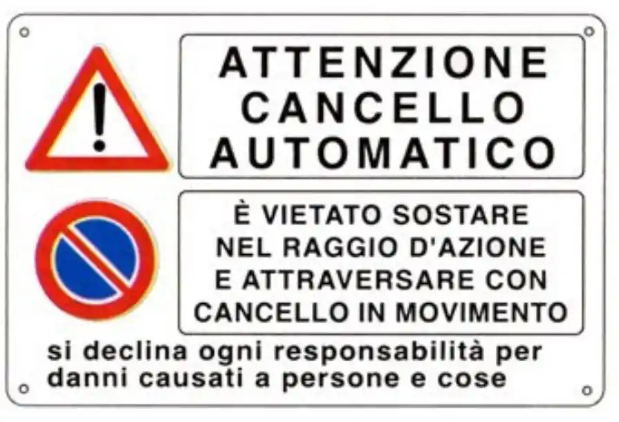 Direttamente Dal Produttore Cartello in alluminio Cartelli segnalatori - cancello automatico 35-35