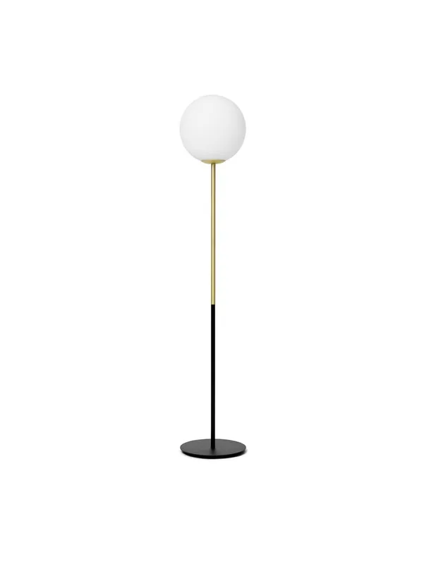 Offerta Limitata Miloox Jugen 1744.62 lampada da terra oro spazzolato e nero E27